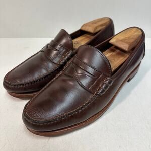 NEW HEELS Rancourt & Co. Beefroll Penny Loafer Heritage Brown Maine USA 9 D